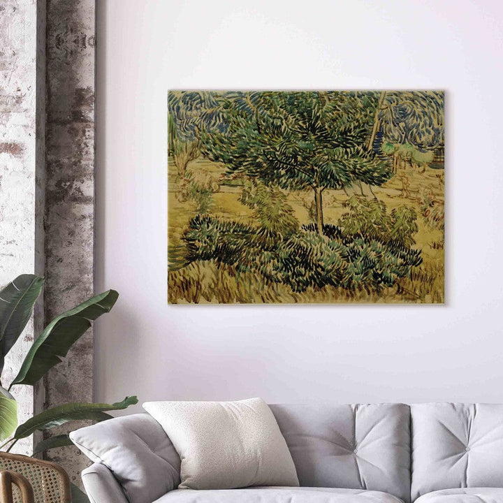 Gleznas reprodukcija /Vinsents van Gogs/ - Koks un krūmi pansionāta dārzā G ART