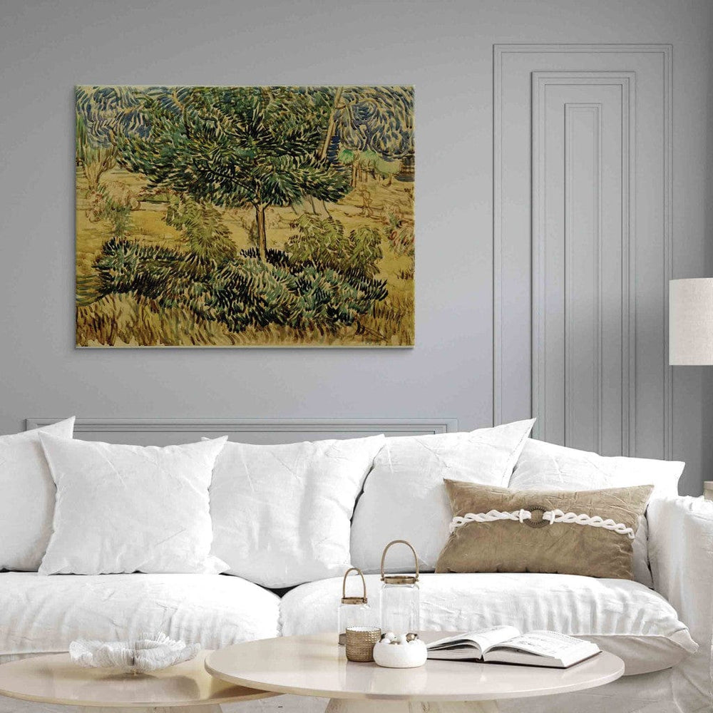 Gleznas reprodukcija /Vinsents van Gogs/ - Koks un krūmi pansionāta dārzā G ART