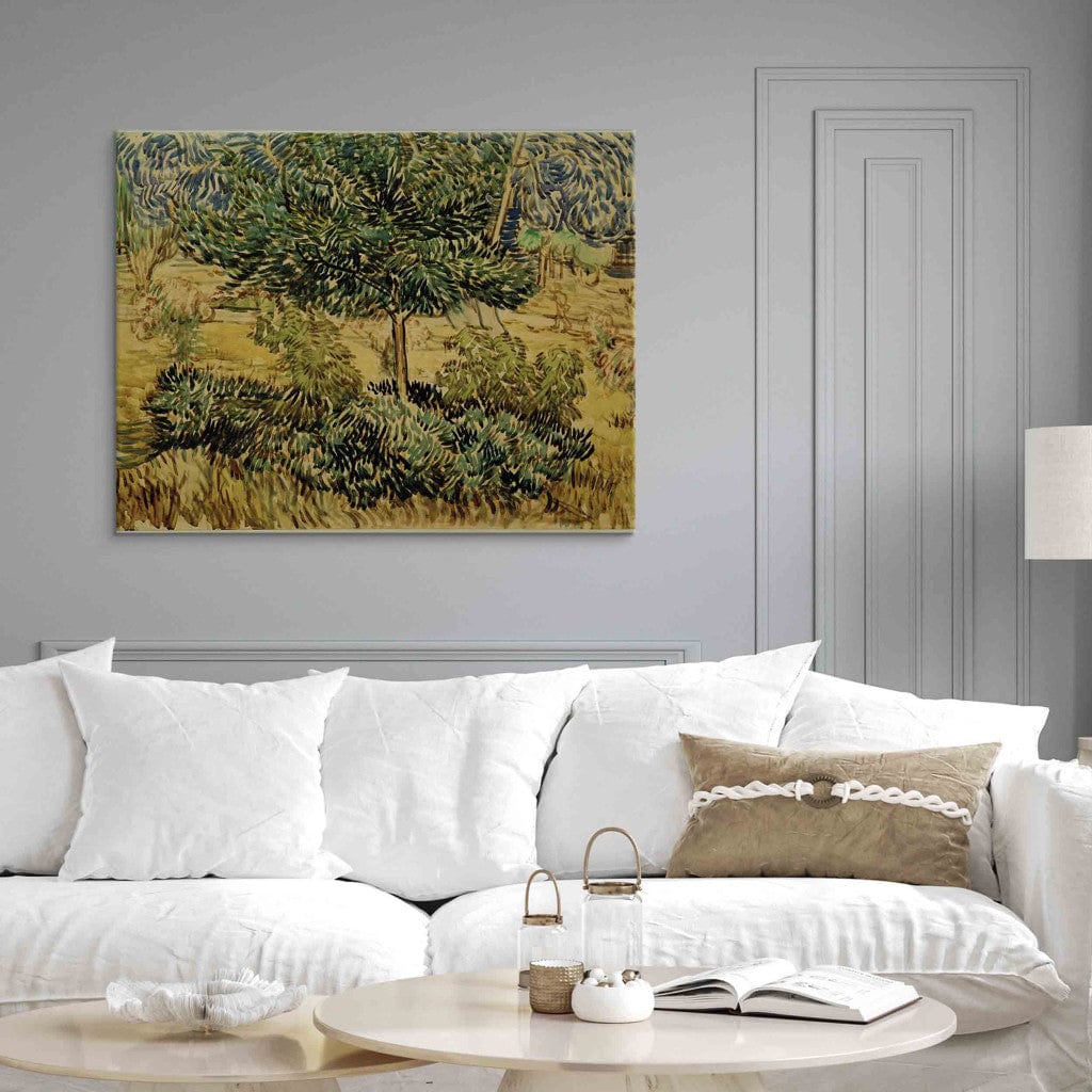 Gleznas reprodukcija /Vinsents van Gogs/ - Koks un krūmi pansionāta dārzā G ART