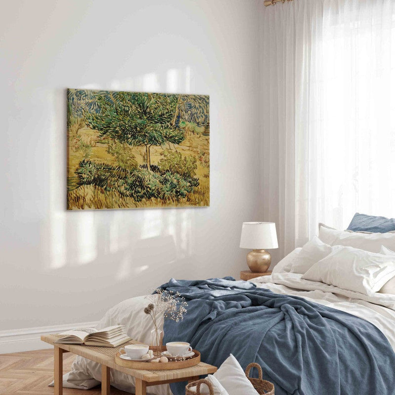 Воспроизведение живописи (Винсент Ван Гог) - дерево и кустарники в саду дома престарелых G Art