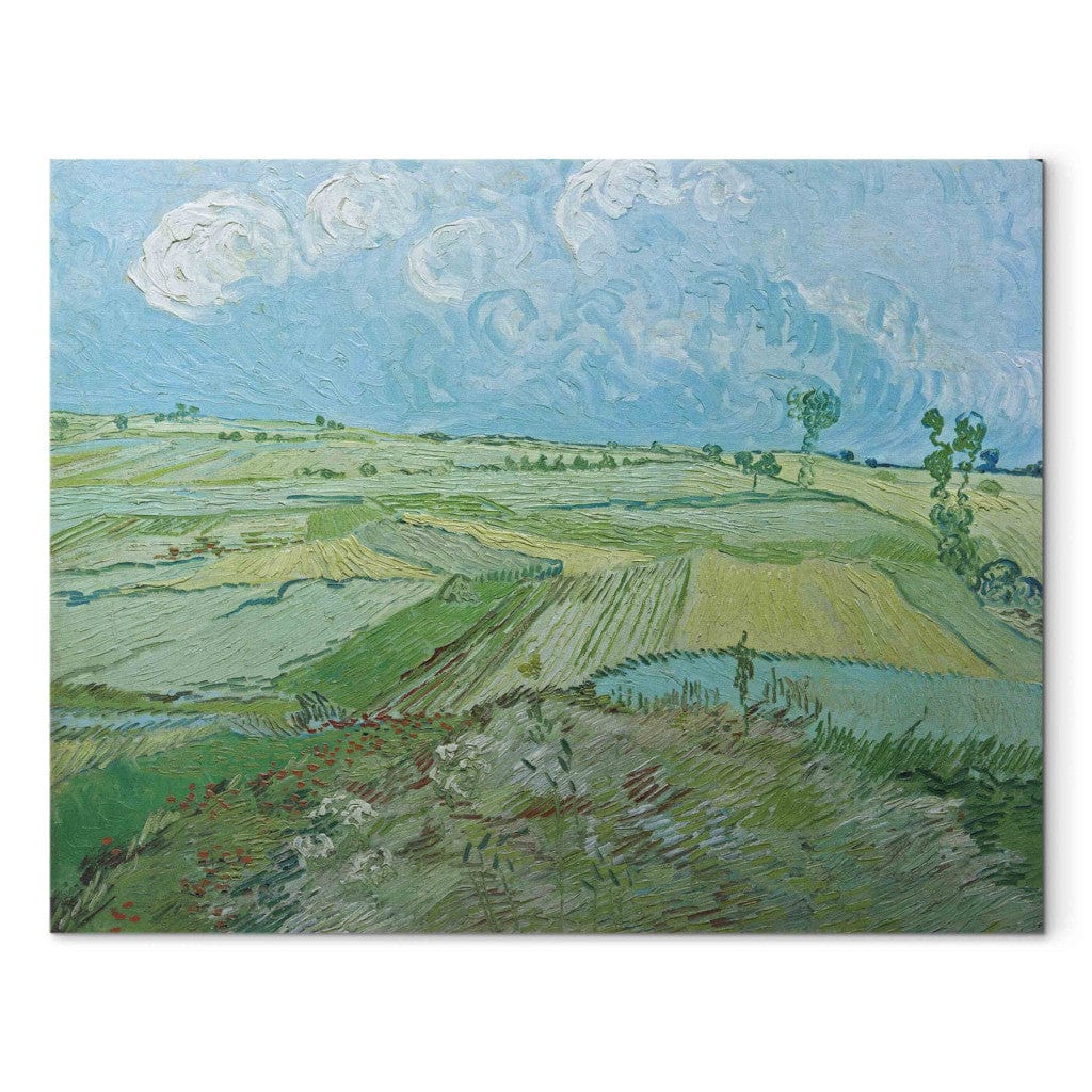 Gleznas reprodukcija /Vinsents van Gogs/ - Kviešu lauki Oversā ar lietus mākoņiem G ART