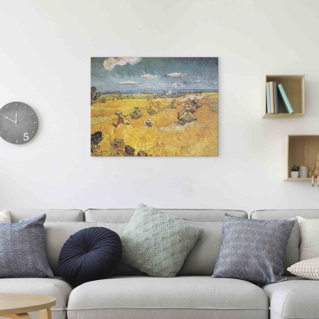 Gleznas reprodukcija /Vinsents van Gogs/ - Kviešu lauks ar pļaujmašīnu G ART