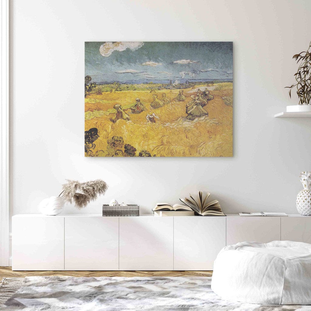 Gleznas reprodukcija /Vinsents van Gogs/ - Kviešu lauks ar pļaujmašīnu G ART