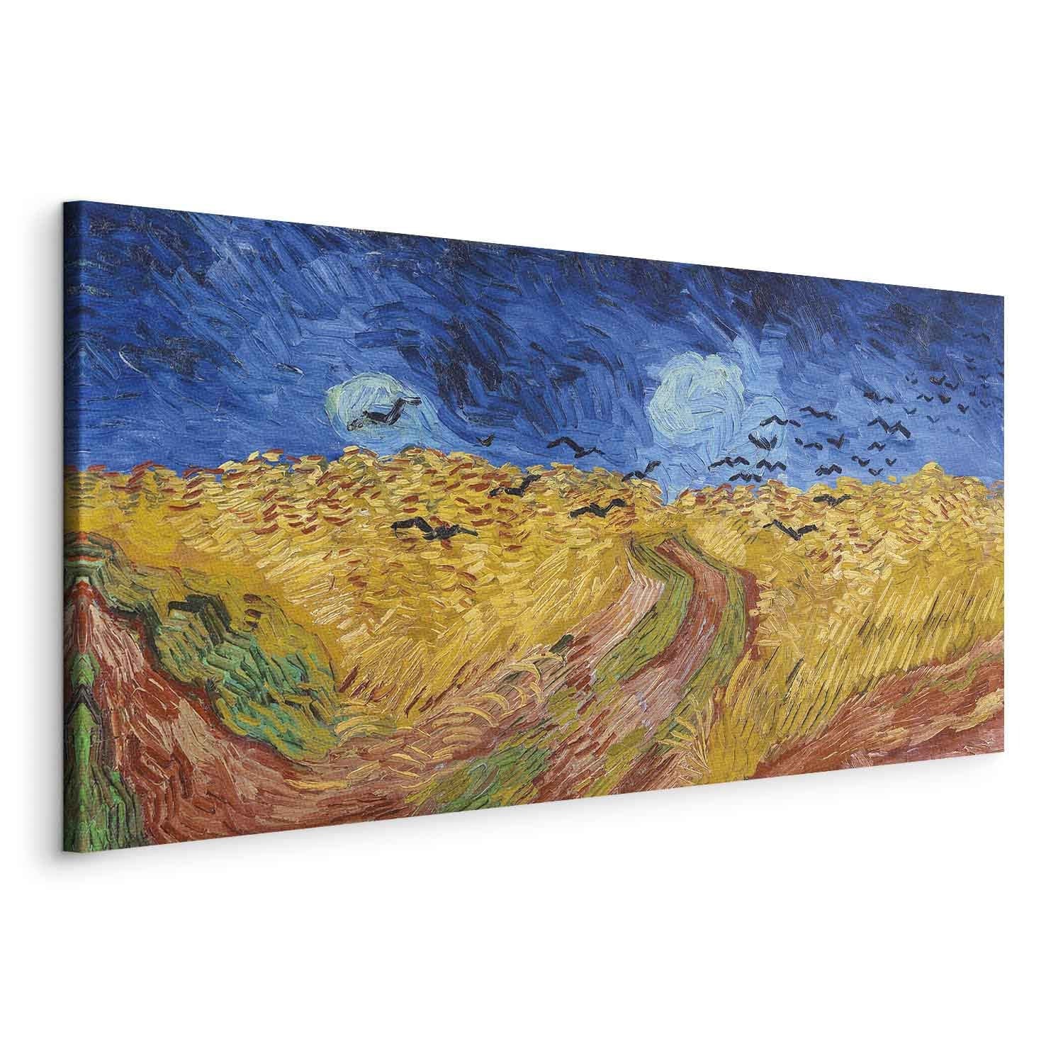 Gleznas reprodukcija /Vinsents van Gogs/ - Kviešu lauks ar vārnām G ART