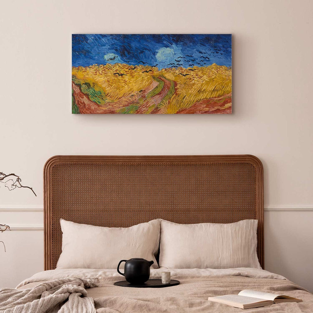 Gleznas reprodukcija /Vinsents van Gogs/ - Kviešu lauks ar vārnām G ART