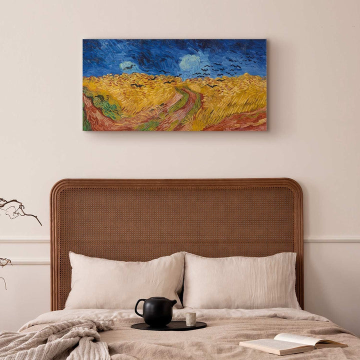 Gleznas reprodukcija /Vinsents van Gogs/ - Kviešu lauks ar vārnām G ART
