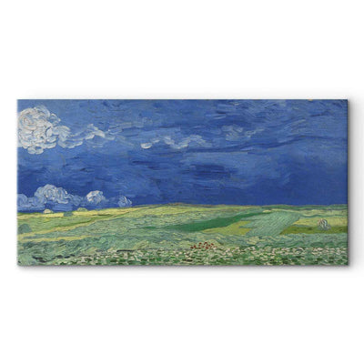 Reproduction of painting (Vincent van Gogh) - Wheat field under thunderstorms g Art
