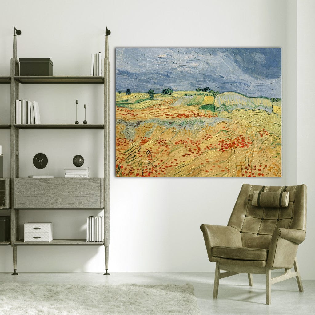 Gleznas reprodukcija /Vinsents van Gogs/ - Lauki ar ziedošām magonēm G ART