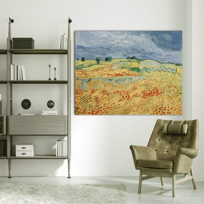Gleznas reprodukcija (Vinsents van Gogs) - Lauki ar ziedošām magonēm G ART