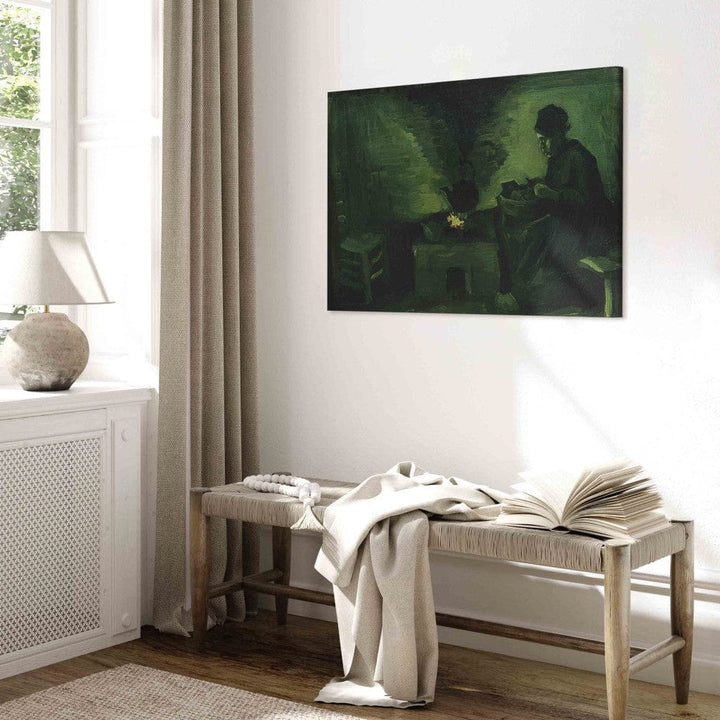 Gleznas reprodukcija /Vinsents van Gogs/ - Lauksaimniece pie pavarda G ART