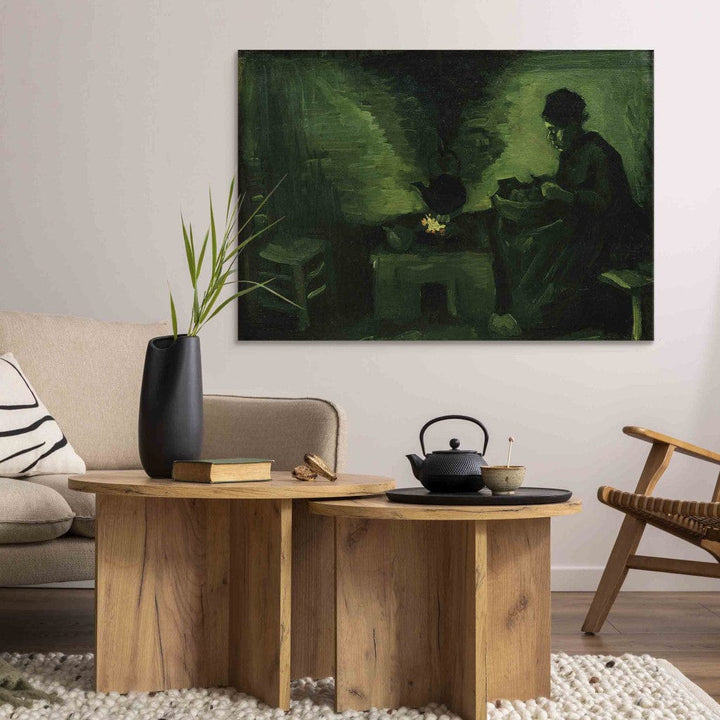 Gleznas reprodukcija /Vinsents van Gogs/ - Lauksaimniece pie pavarda G ART