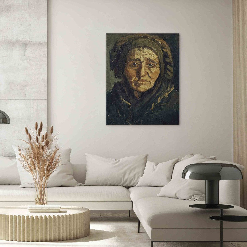 Gleznas reprodukcija /Vinsents van Gogs/ - Lauksaimniece: sieviete ar tumšu cepuri G ART