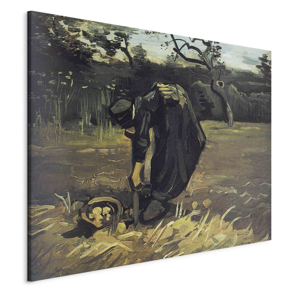 Gleznas reprodukcija /Vinsents van Gogs/ - Lauksaimniece vāc kartupeļu ražu G ART
