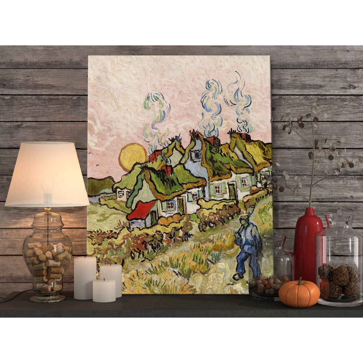 Gleznas reprodukcija /Vinsents van Gogs/ - Lauku mājas saulrietā G ART
