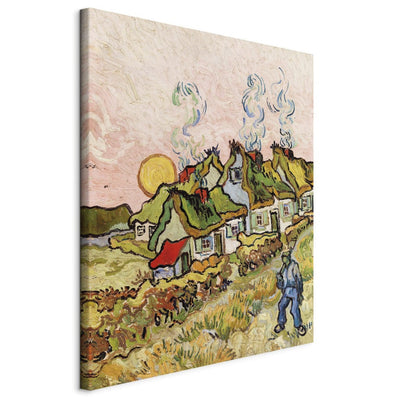 Gleznas reprodukcija (Vinsents van Gogs) - Lauku mājas saulrietā G ART
