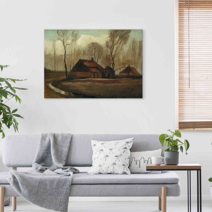 Gleznas reprodukcija /Vinsents van Gogs/ - Lauku sēta pēc lietus G ART