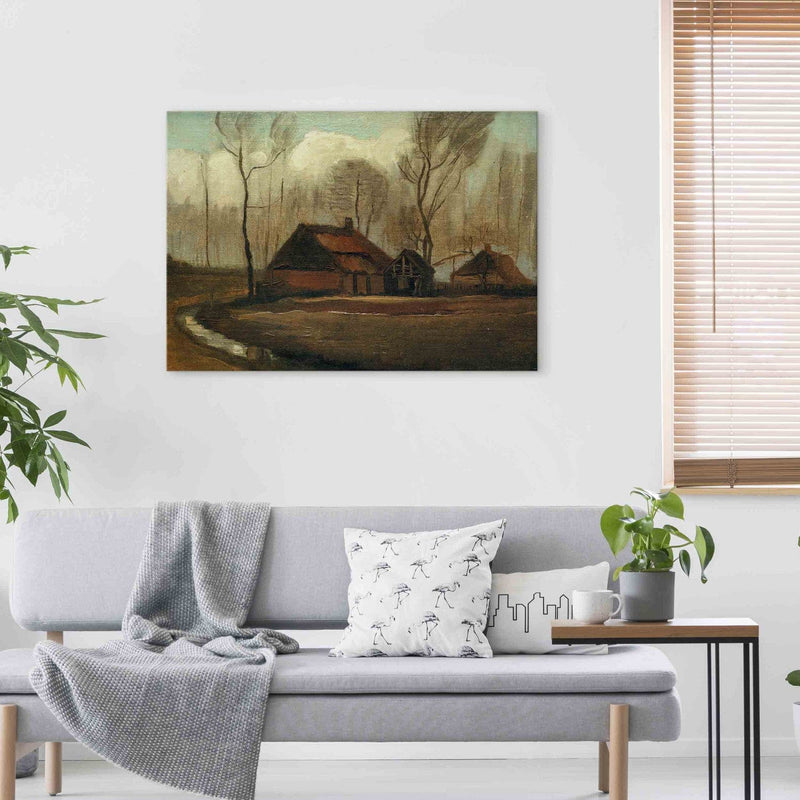 Воспроизведение живописи (Винсент Ван Гог) - ферма после дождя G Art