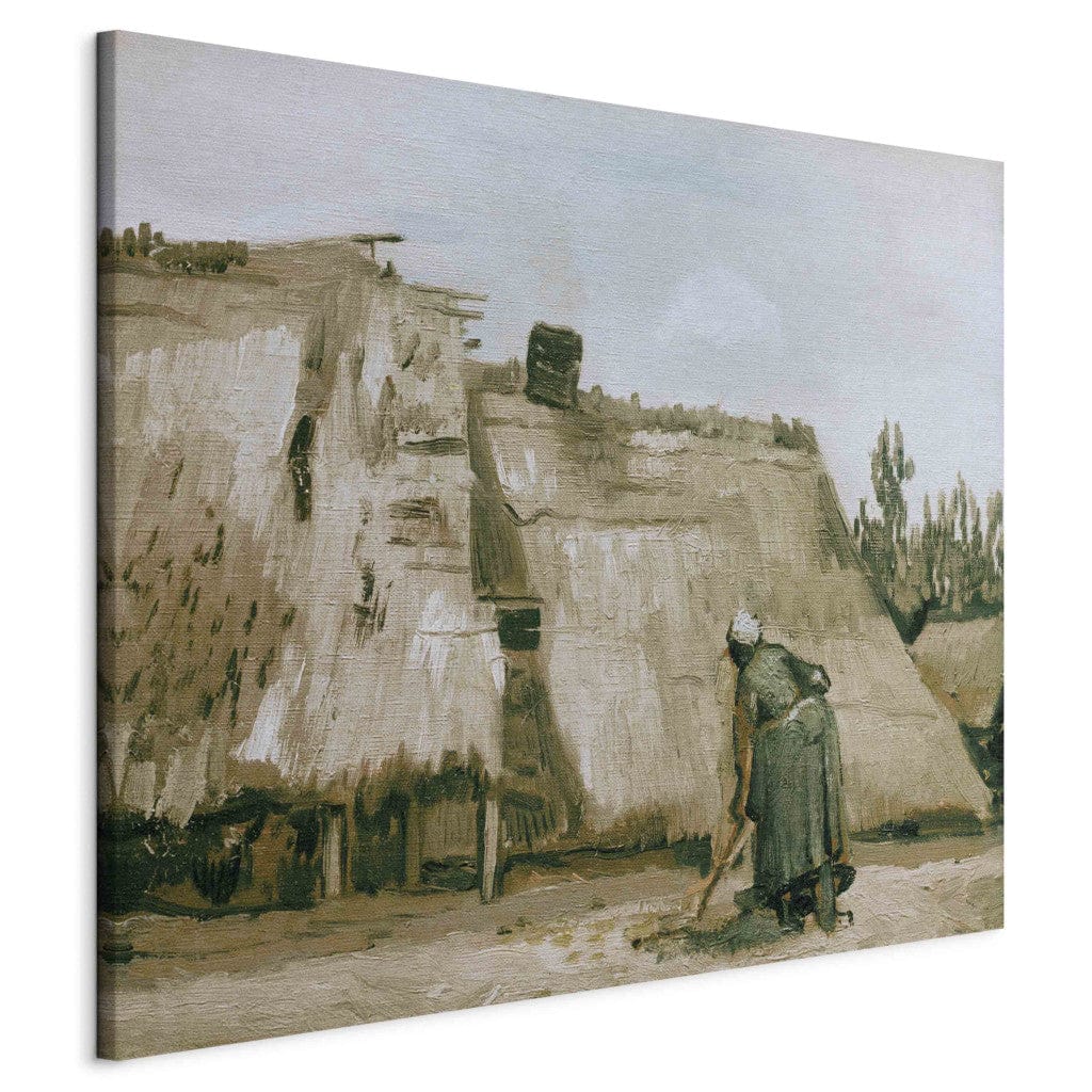 Gleznas reprodukcija /Vinsents van Gogs/ - Mājiņa ar strādājošu lauksaimnieci G ART