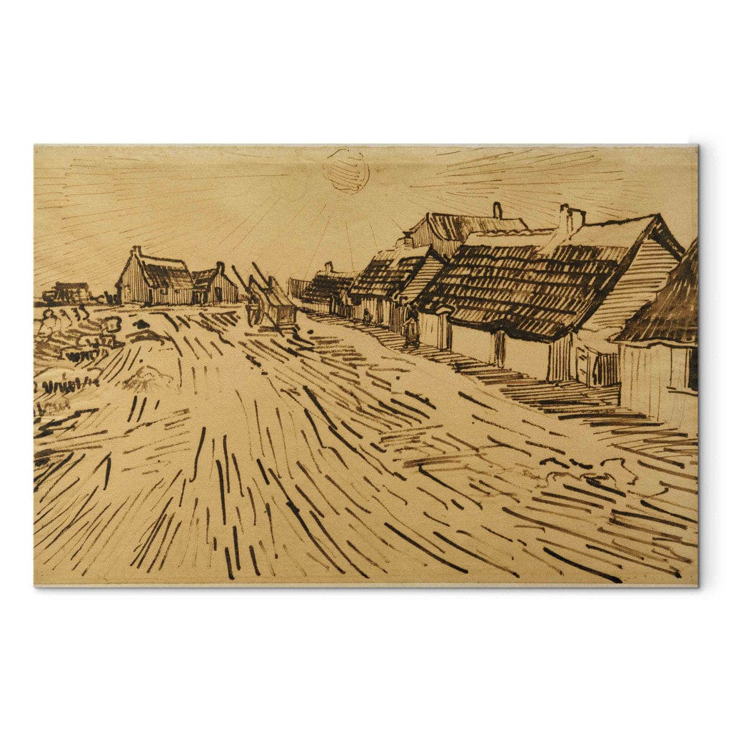 Gleznas reprodukcija /Vinsents van Gogs/ - Mājiņu rinda Les Saintes-Mariesdela-Mer rajonā G ART