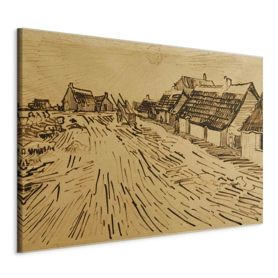 Gleznas reprodukcija /Vinsents van Gogs/ - Mājiņu rinda Les Saintes-Mariesdela-Mer rajonā G ART