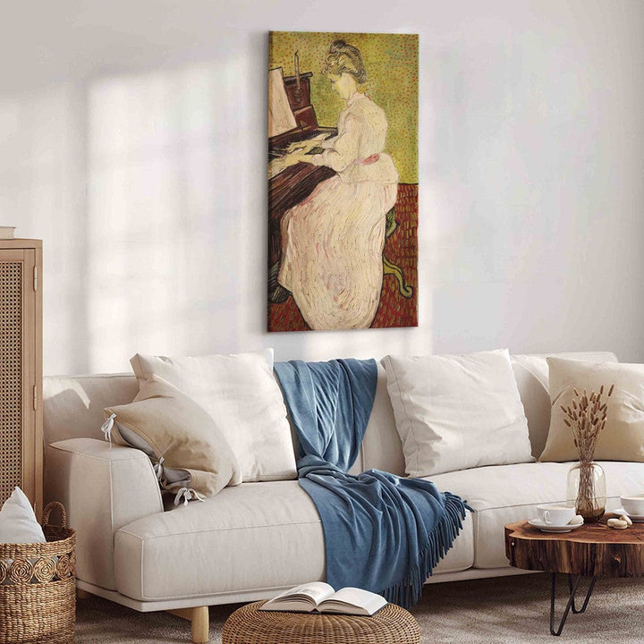 Gleznas reprodukcija /Vinsents van Gogs/ - Marguerite Gachet pie klavierēm II G ART