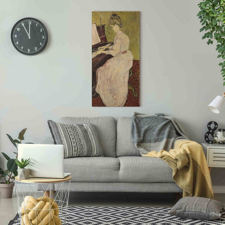 Gleznas reprodukcija /Vinsents van Gogs/ - Marguerite Gachet pie klavierēm II G ART