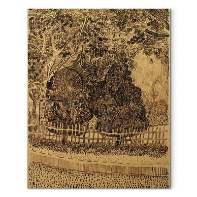 Воспроизведение живописи (Винсент Ван Гог) - парк с забором G Art