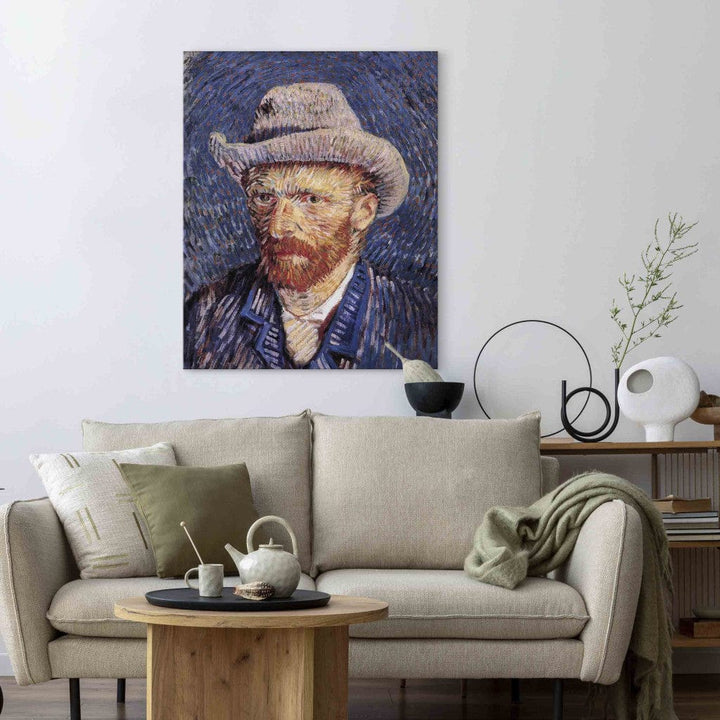Gleznas reprodukcija /Vinsents van Gogs/ - Pašportrets ar pelēku filca cepuri G ART