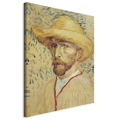 Воспроизведение живописи (Винсент Ван Гог) - Самоалтрет со соломенной шляпой и художником рубцом