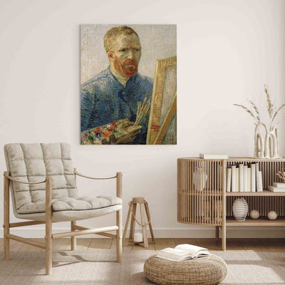 Gleznas reprodukcija (Vinsents van Gogs) - Pašportrets pie molberta G ART