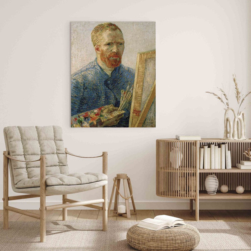 Reproduction of painting (Vincent van Gogh) - Self -portrait at easel g art
