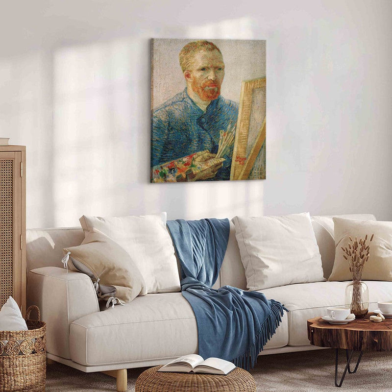 Reproduction of painting (Vincent van Gogh) - Self -portrait at easel g art