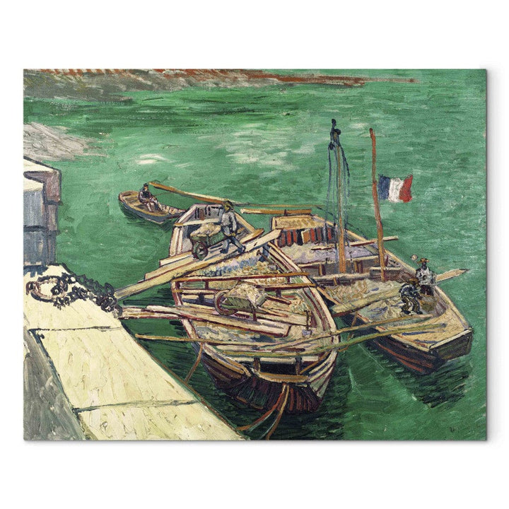 Gleznas reprodukcija /Vinsents van Gogs/ - Piestātne ar laivām G ART