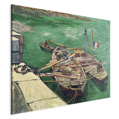 Reproduction of painting (Vincent van Gogh) - Pier with Boat G Art