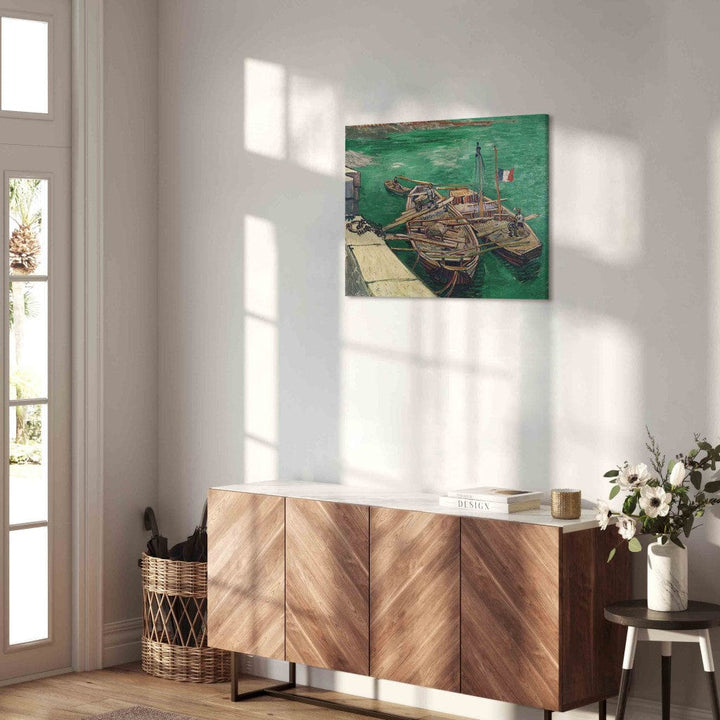 Gleznas reprodukcija /Vinsents van Gogs/ - Piestātne ar laivām G ART