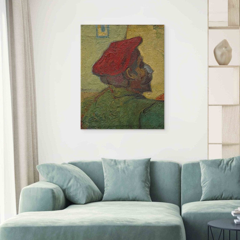 Gleznas reprodukcija /Vinsents van Gogs/ - Pols Gogēns /Vīrietis ar sarkanu cepuri/ G ART