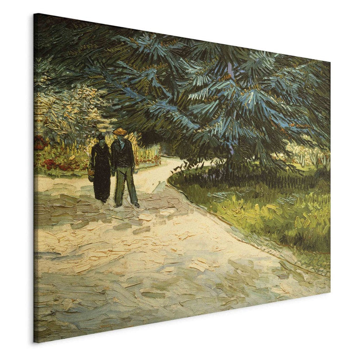 Gleznas reprodukcija /Vinsents van Gogs/ - Publisks dārzs ar pāri un zilo egli: Dzejnieka dārzs III G ART