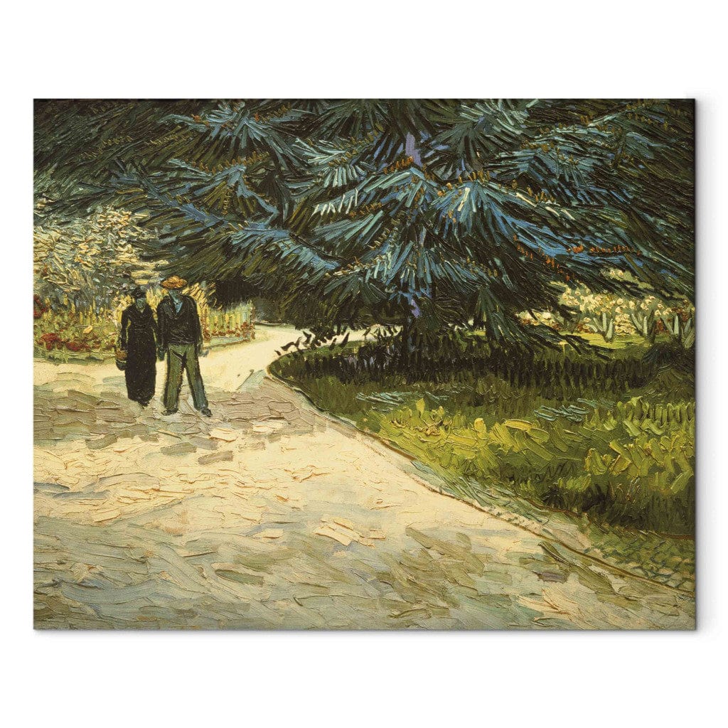 Gleznas reprodukcija /Vinsents van Gogs/ - Publisks dārzs ar pāri un zilo egli: Dzejnieka dārzs III G ART