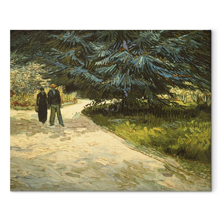Gleznas reprodukcija /Vinsents van Gogs/ - Publisks dārzs ar pāri un zilo egli: Dzejnieka dārzs III G ART