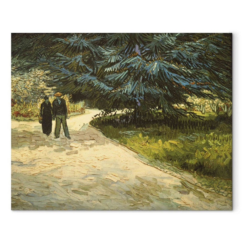 Gleznas reprodukcija /Vinsents van Gogs/ - Publisks dārzs ar pāri un zilo egli: Dzejnieka dārzs III G ART