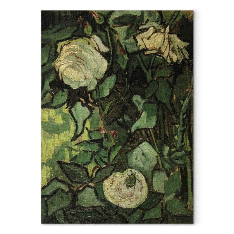 Tapybos reprodukcija (Vincentas Van Gogas) - rožės ir vabalas G menas