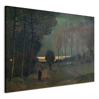 Reproduction of painting (Vincent van Gogh) - Autumn Landscape in the evening G Art