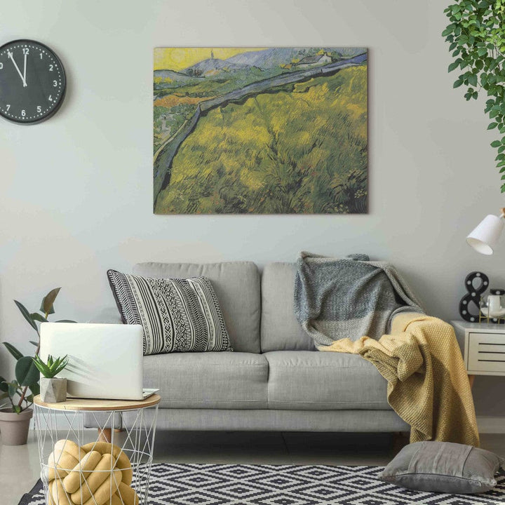 Gleznas reprodukcija /Vinsents van Gogs/ - Saatfeld bei Sonnenaufgang G ART