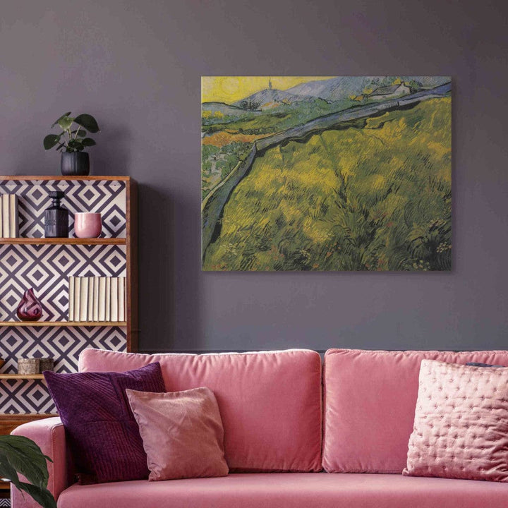 Gleznas reprodukcija /Vinsents van Gogs/ - Saatfeld bei Sonnenaufgang G ART