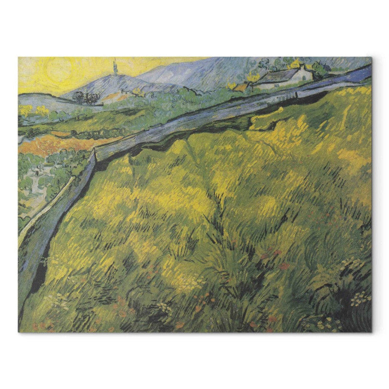 Gleznas reprodukcija (Vinsents van Gogs) - Saatfeld bei Sonnenaufgang G ART