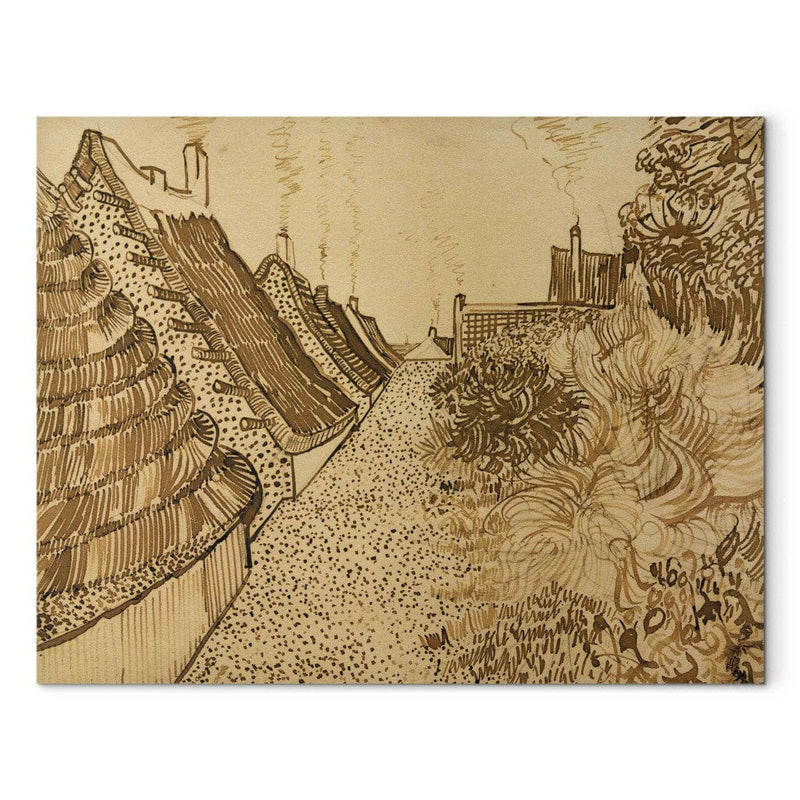 Reproduction of painting (Vincent van Gogh)-Saintes-Mariesdela-Mer Street G Art