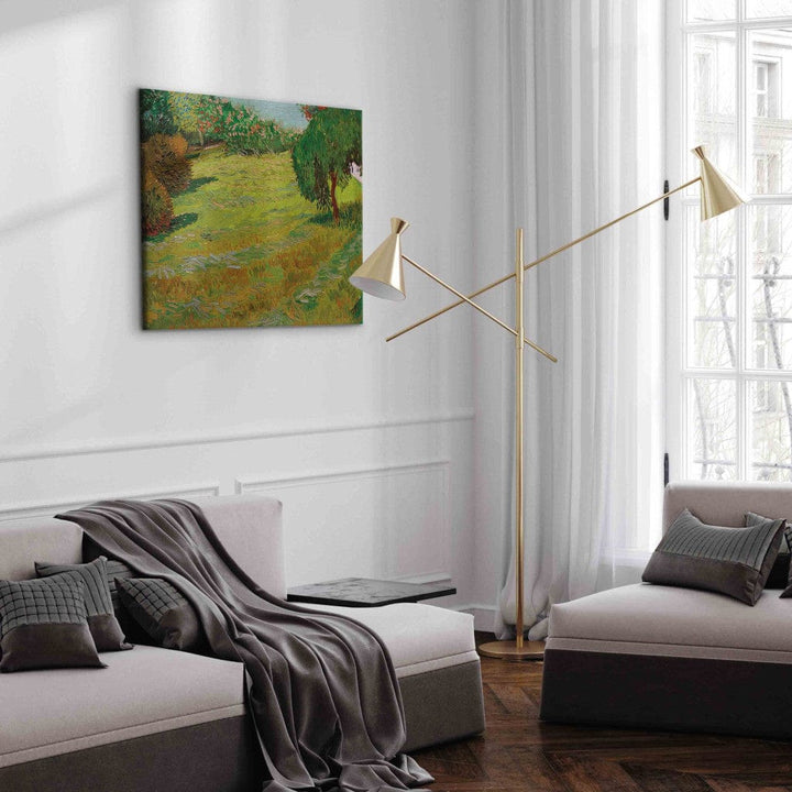 Gleznas reprodukcija /Vinsents van Gogs/ - Saulains zāliens sabiedriskajā parkā G ART
