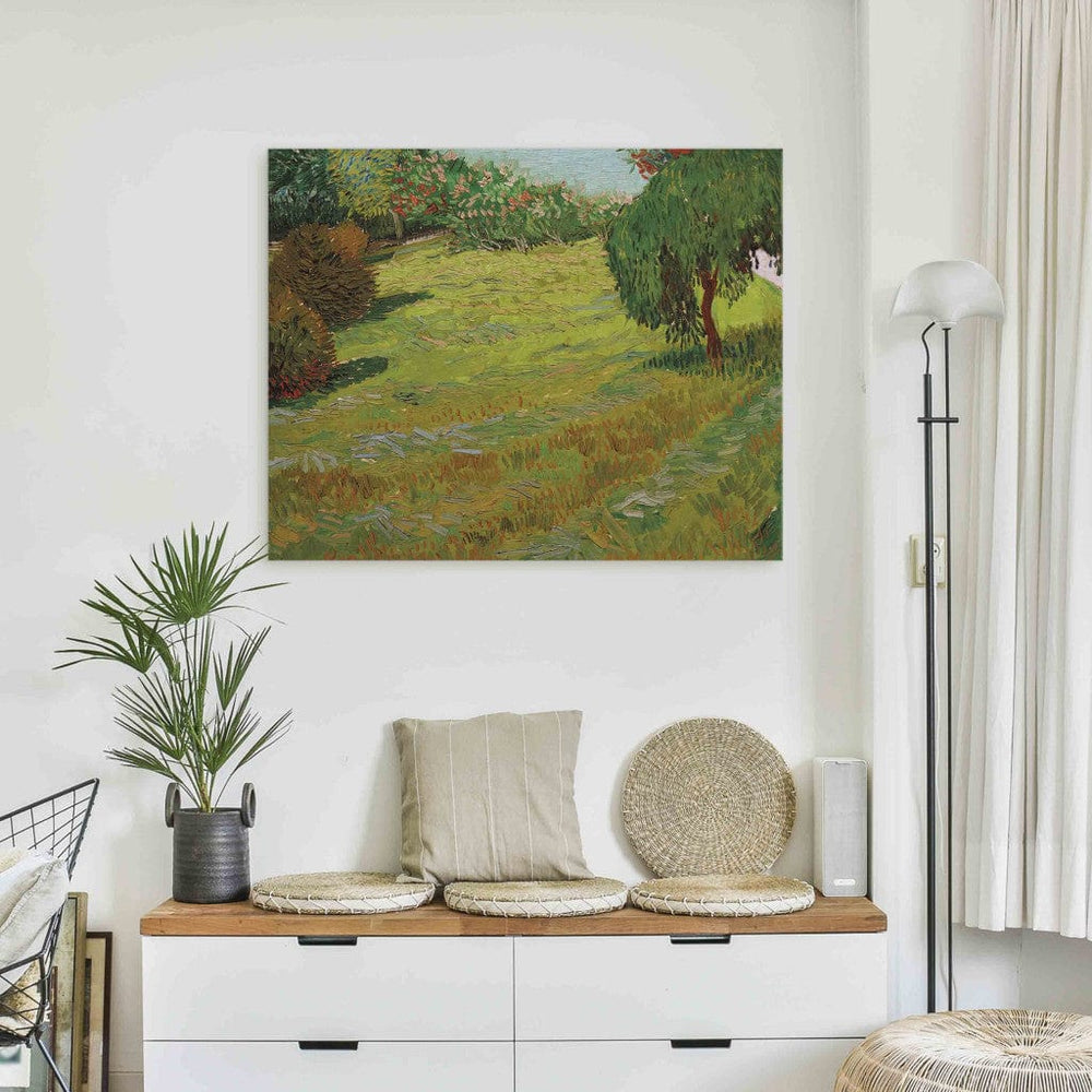 Gleznas reprodukcija /Vinsents van Gogs/ - Saulains zāliens sabiedriskajā parkā G ART