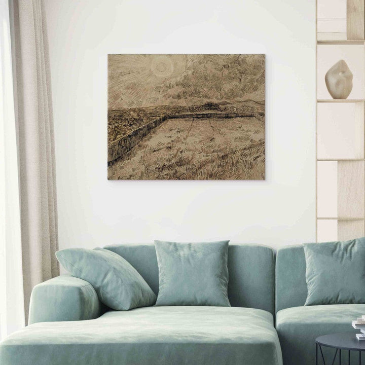 Gleznas reprodukcija /Vinsents van Gogs/ - Saule virs kviešu lauka G ART