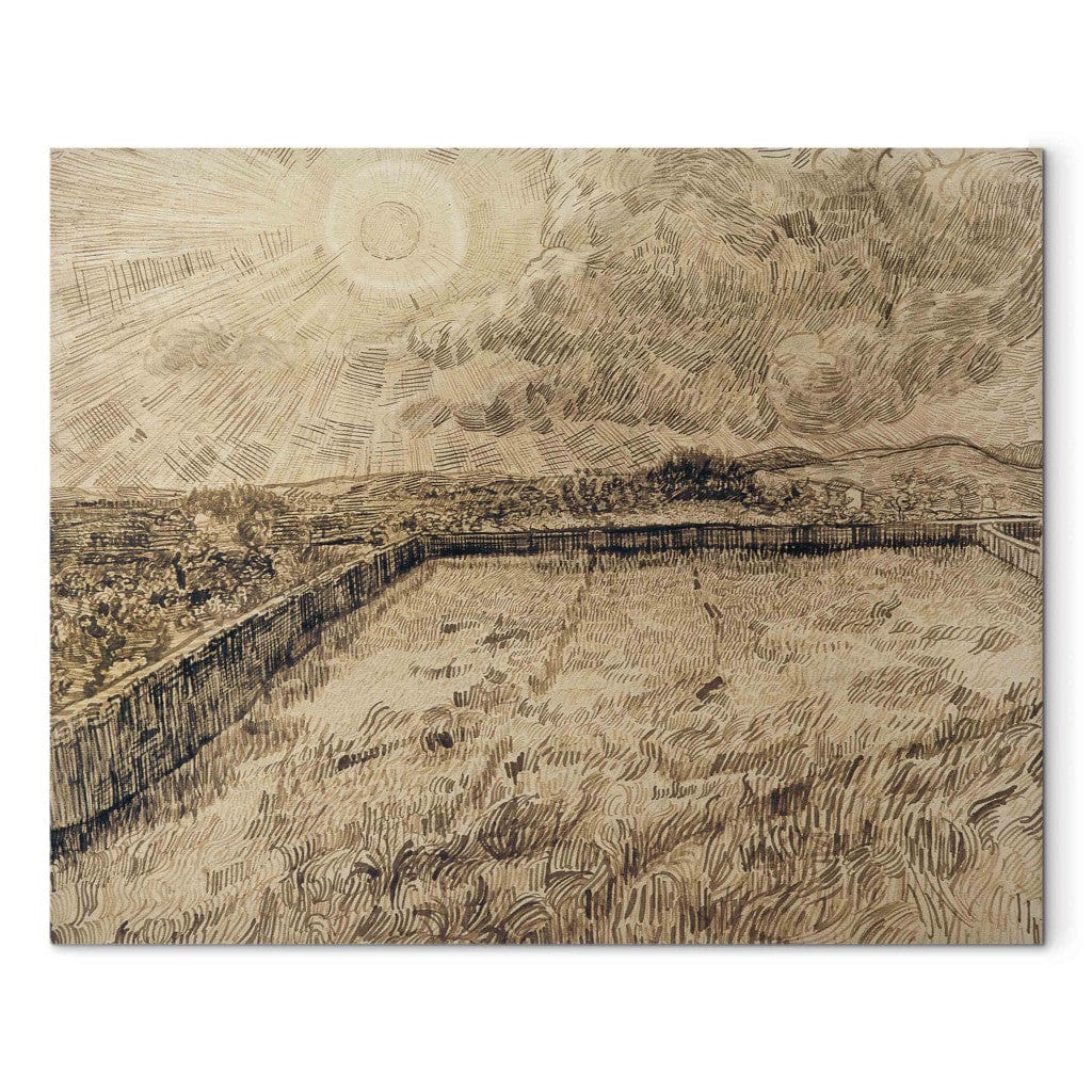 Gleznas reprodukcija /Vinsents van Gogs/ - Saule virs kviešu lauka G ART
